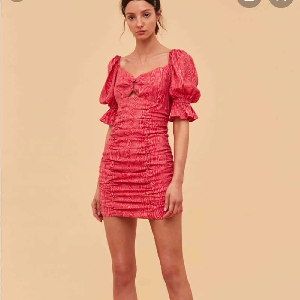 C/MEO Collective pink puff sleeve dress